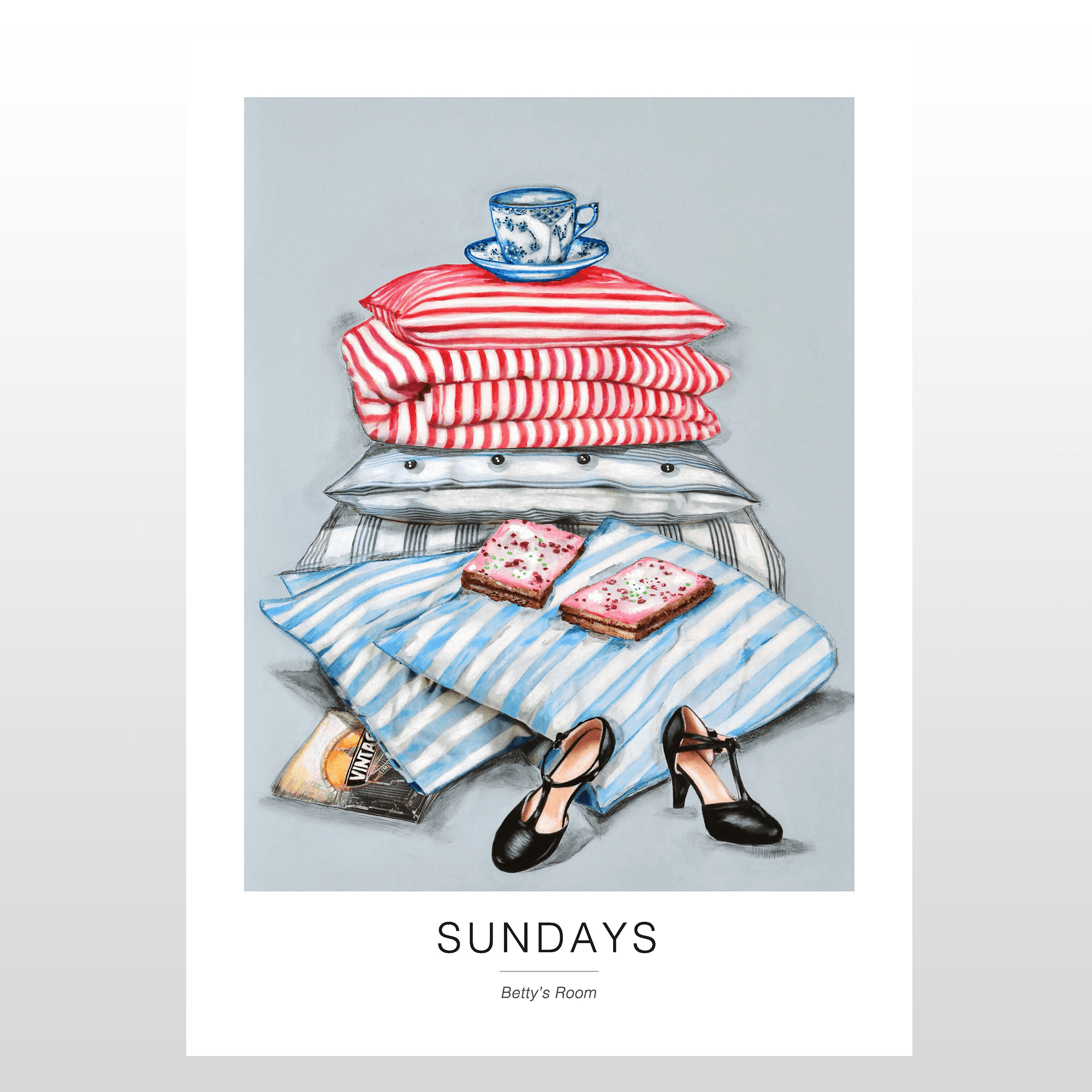 Kunstplakat "Sundays" 50 x 70 cm – Udsalg hos Naga.dk