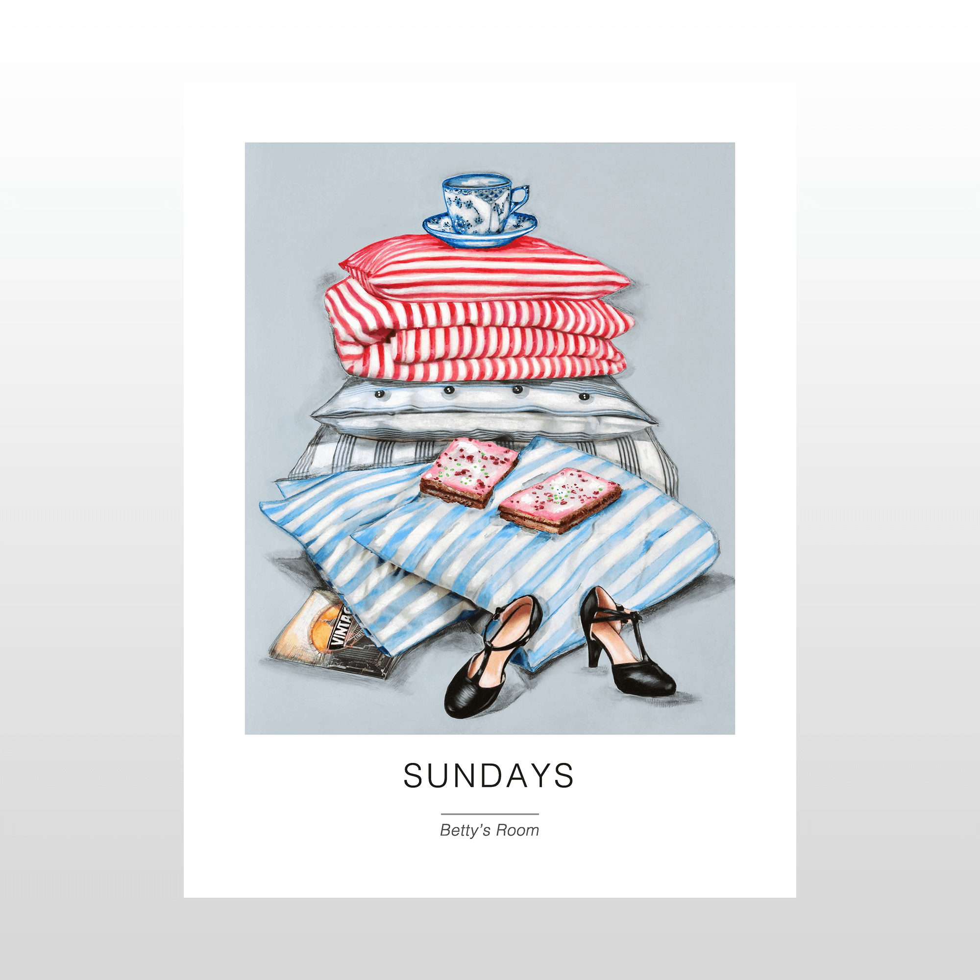 Kunstplakat "Sundays" 30 x 40 cm – Vægpynt Tilbud!