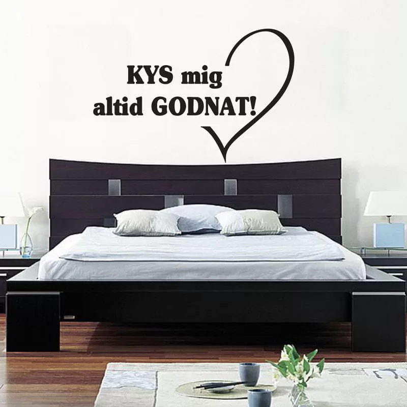 Kys Mig Altid Godnat Wallsticker