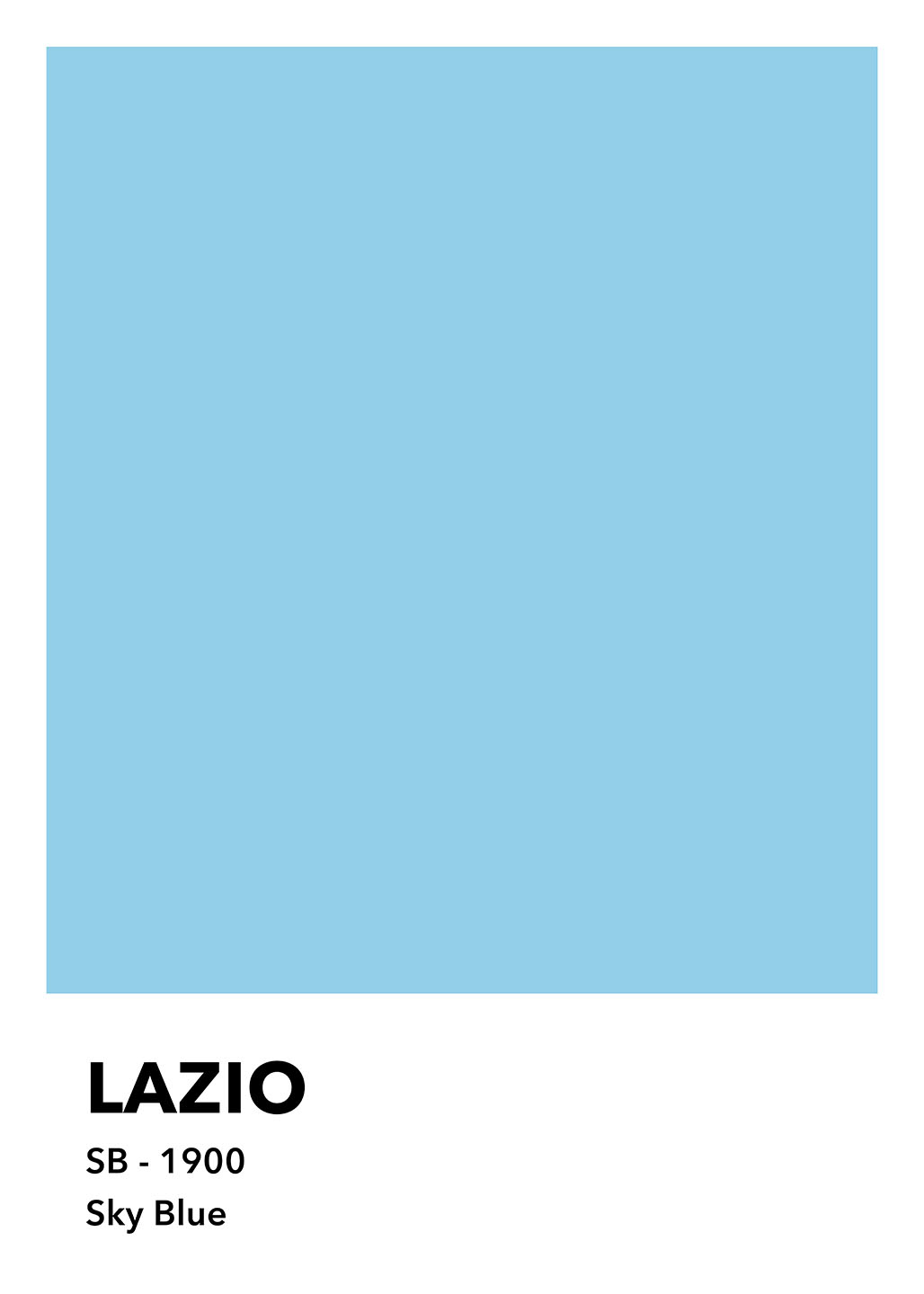 Lazio – Himmelblå Plakat til Kunstelskere og Fans