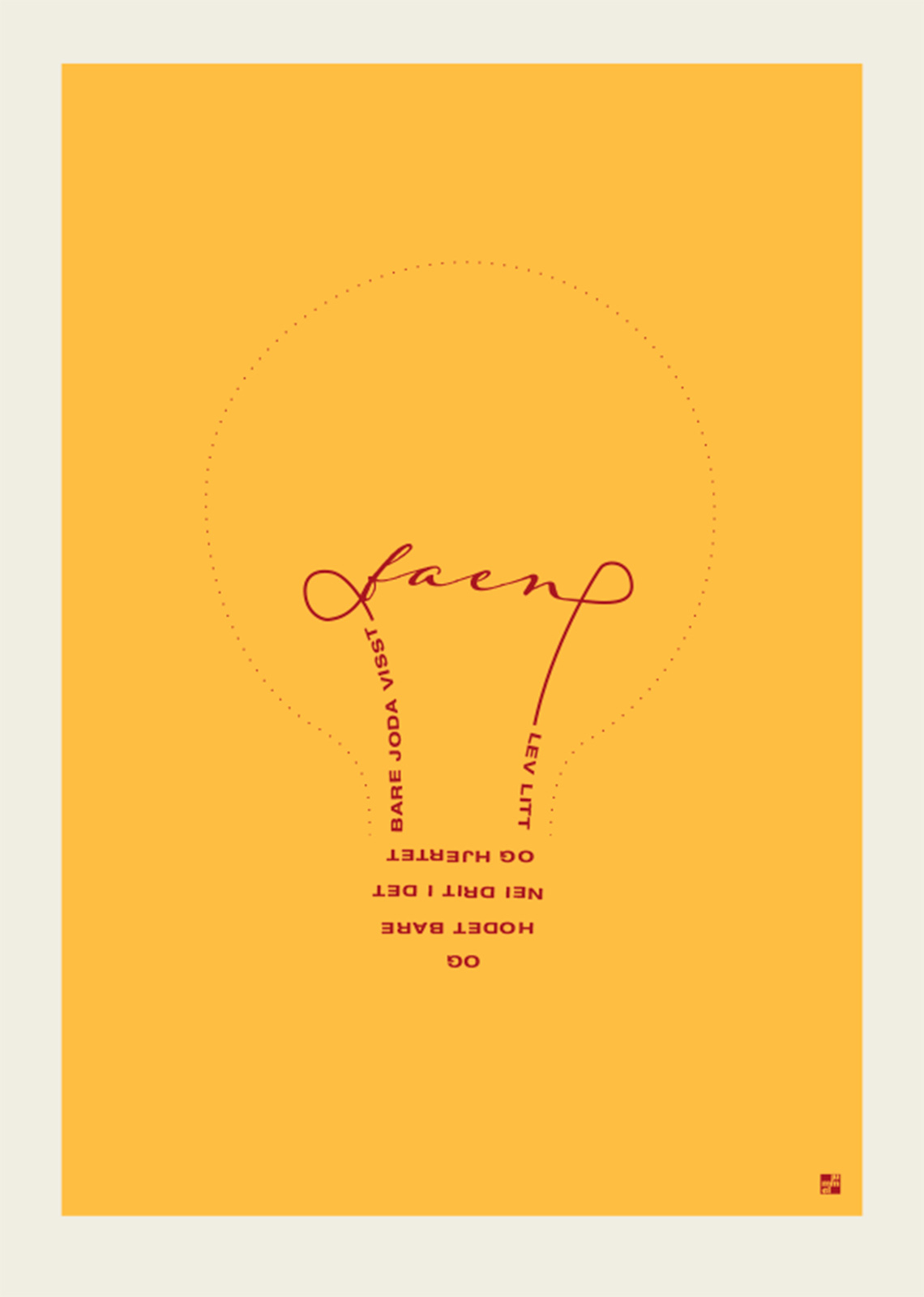 Lev Litt Plakat fra Jummel Designstudio – Unik Kunsttilbud