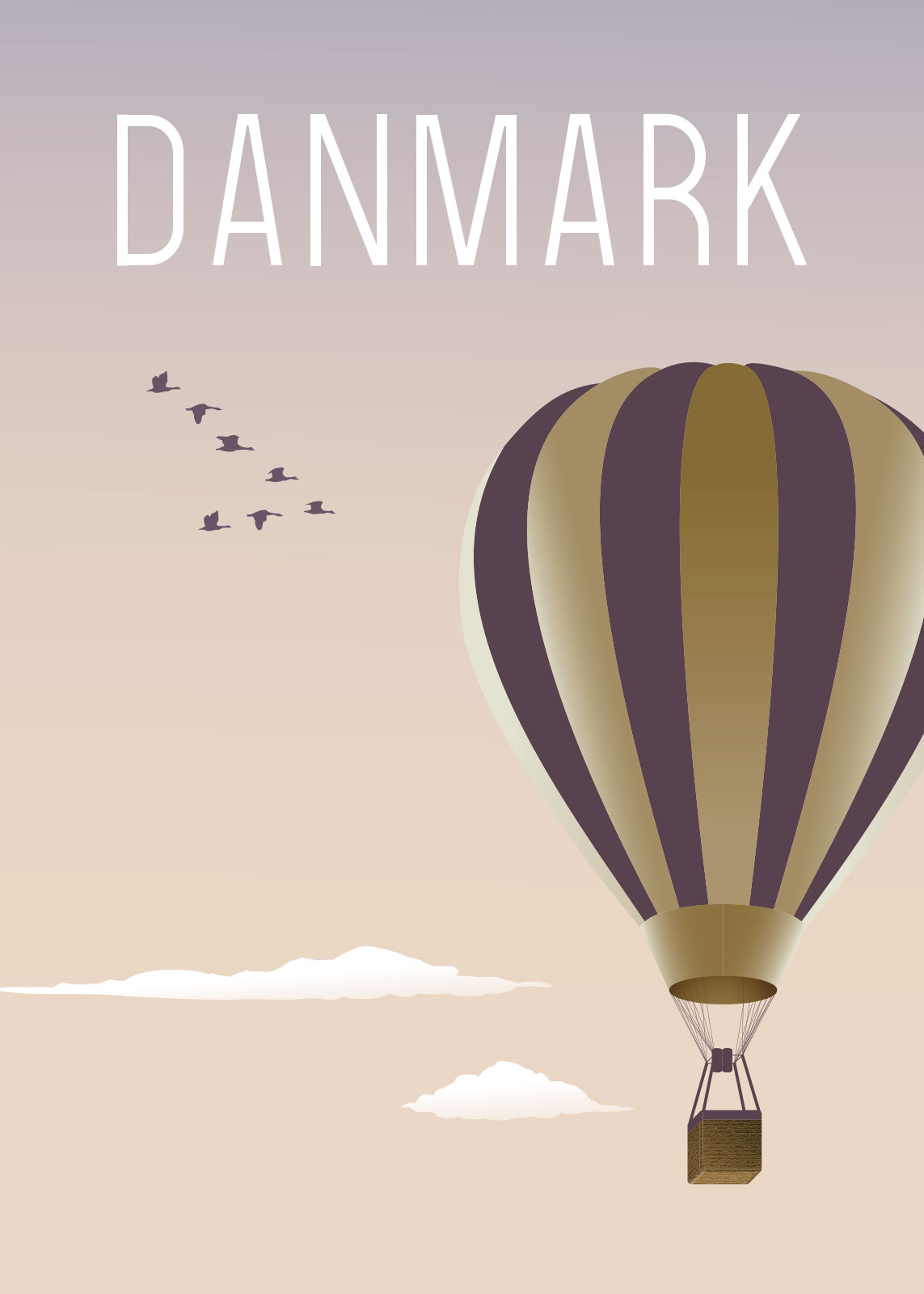 Lilla Luftballon Plakat – Grafisk Kunst til Dit Hjem