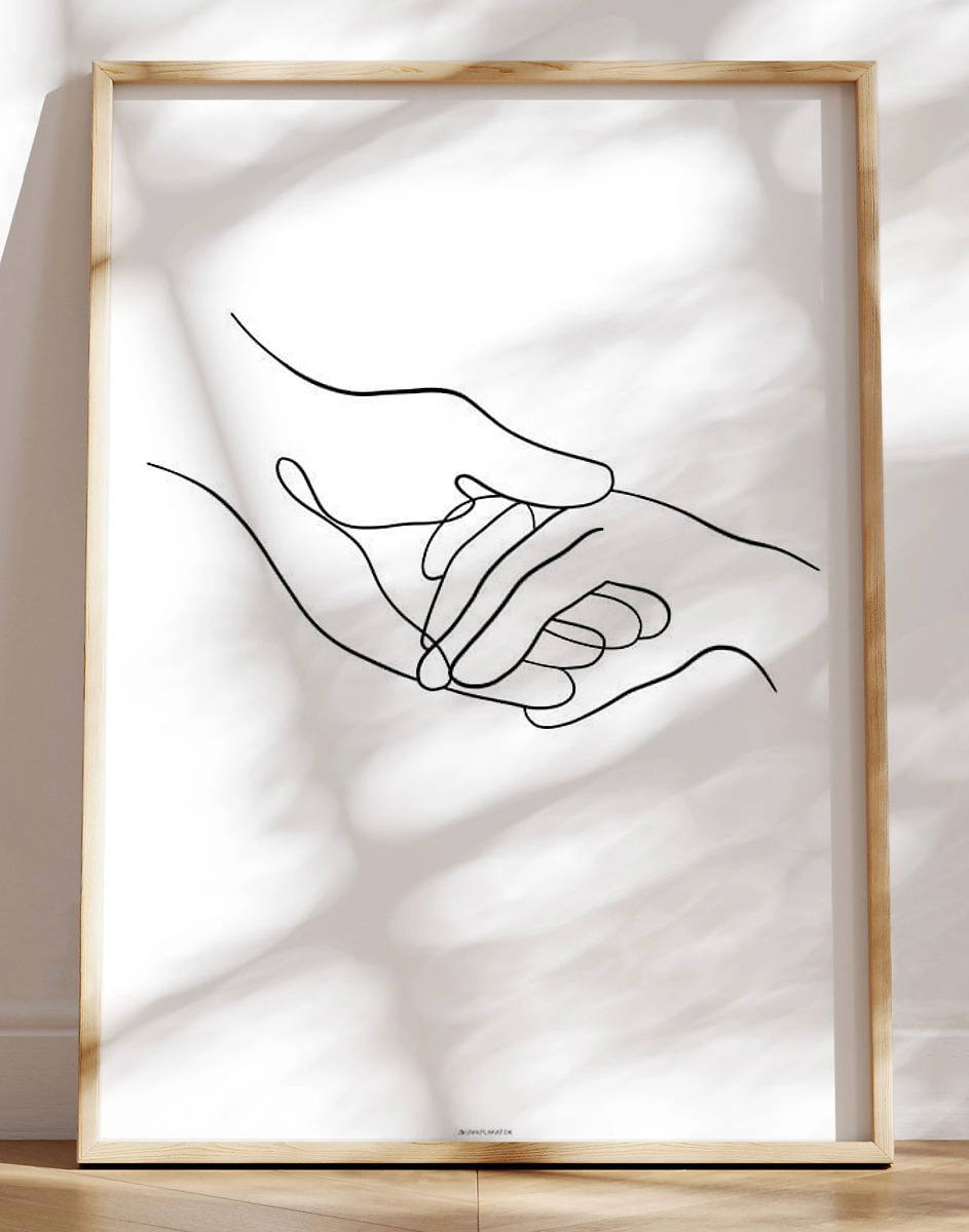 Line Art Take   Hands Plakat