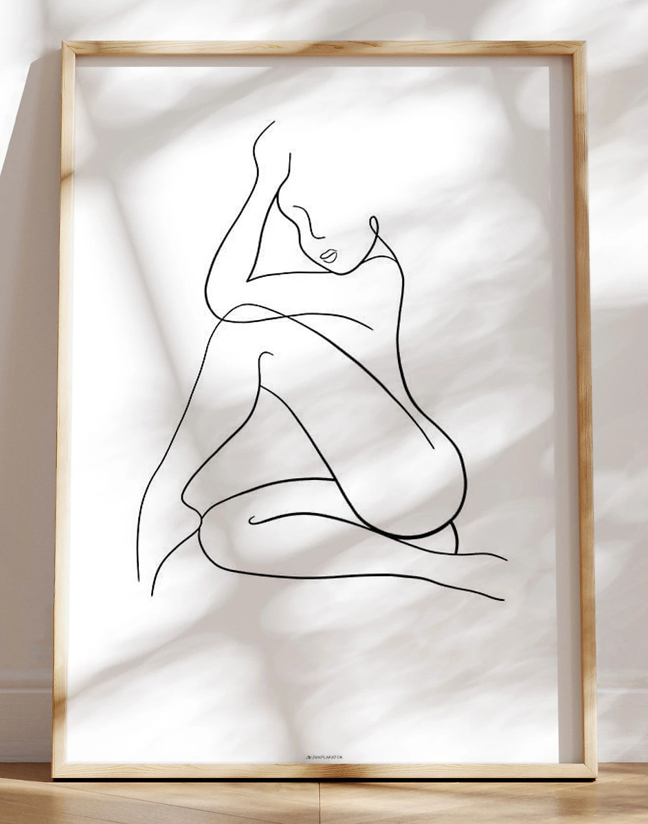 Line Art Woman      Plakat