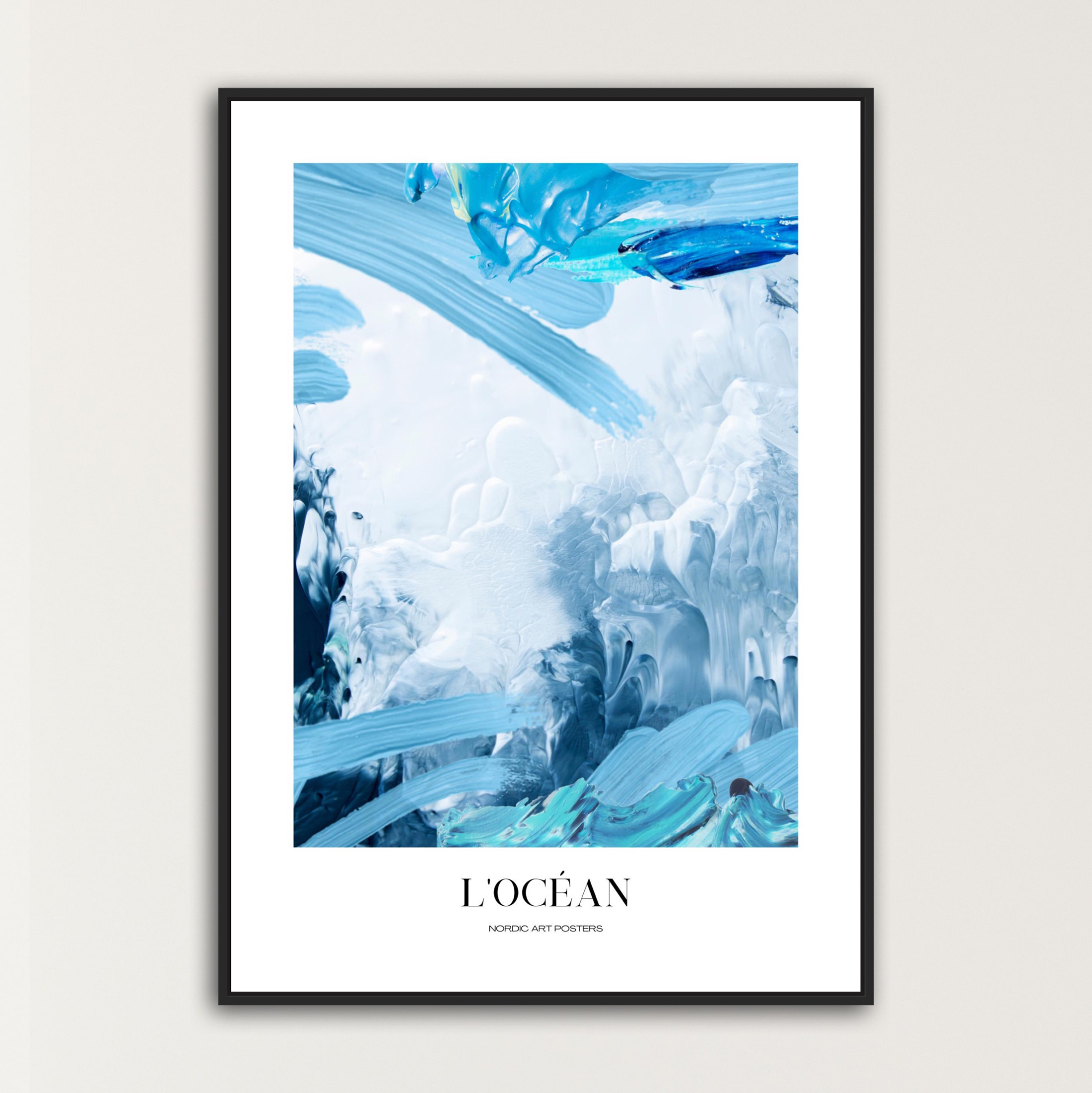 Abstrakt Havplakat - Locéan 50x70 cm til Dit Hjem