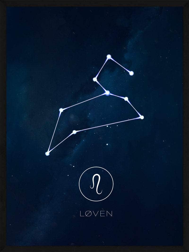 Løven Stjernetegn Plakat – Betagende nattehimmel design