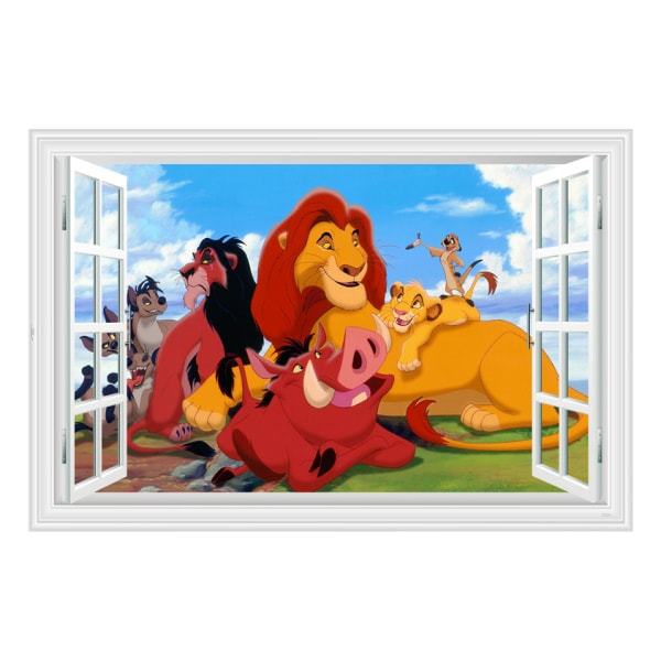 Løvernes Konge Wallsticker – Hyggevindue 60x90cm Tilbud!