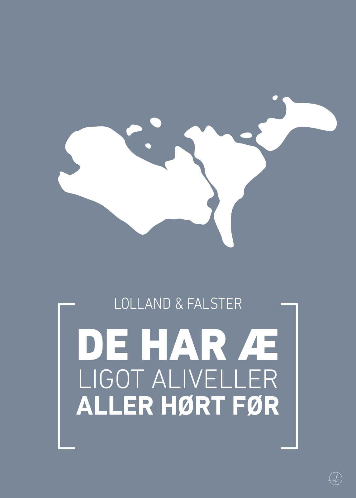 Unik kunstplakat af Lolland og Falster – Rikke Axelsen