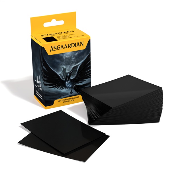 104 Lommer Asgaardian Standard Sleeves: Pure Black 1101