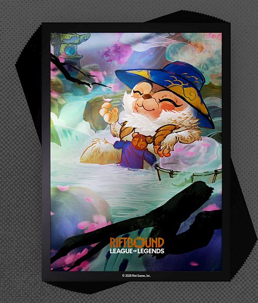 100 Lommer  Riftbound: League   Legends Tcg: Set 02: Spiritforged   : Spirit Blossom Teemo Deck Protector Art Sleeves