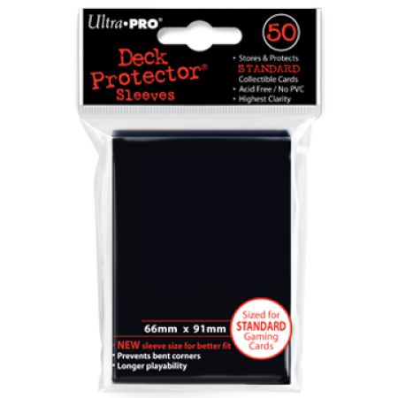 50 Lommer Ultra Pro: Raven Black Kortbeskyttere til Salg