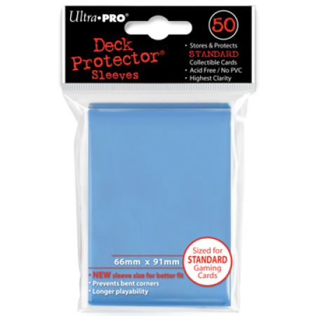 50 Lommer Ultra Pro Kortlommer - Lyseblå Kvalitet