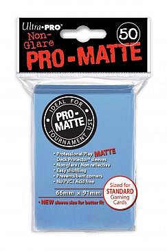 50 Lommer  Ultra Pro Pro-matte: Light Blue  Lysebl 195 165     195 184   Kvalitet  Non-glare Professional Sleeves  84188