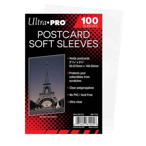 100 Lommer Ultra Pro  -11 16 Quot     -    Quot  Postcard Soft Sleeves  Clear Transparent Gennemsigtig  Sleeves   81225