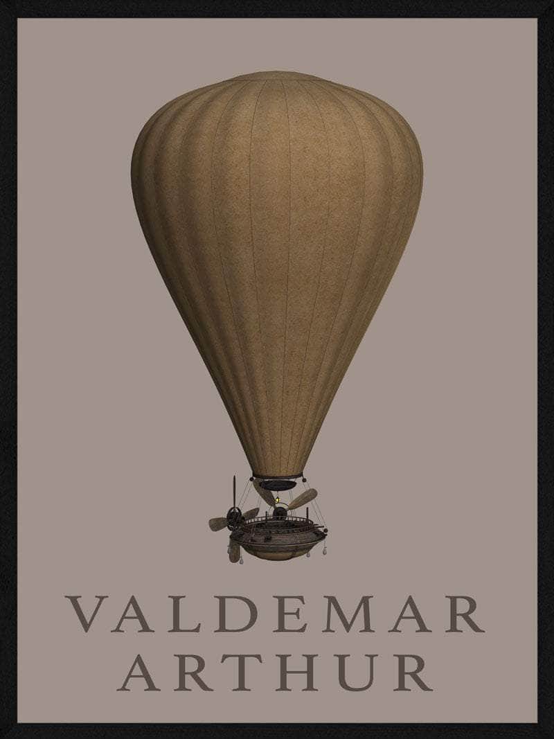 Luftskib Børneplakat til Fantasifulde Værelser - Udsalg!