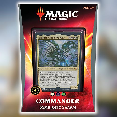 Magic Commander 2020  Edh   Ikoria: Lair   Behemoths  Multiplayer Deck: V3 Symbiotic Swarm  Kathril  Aspect Warper  100 Kort