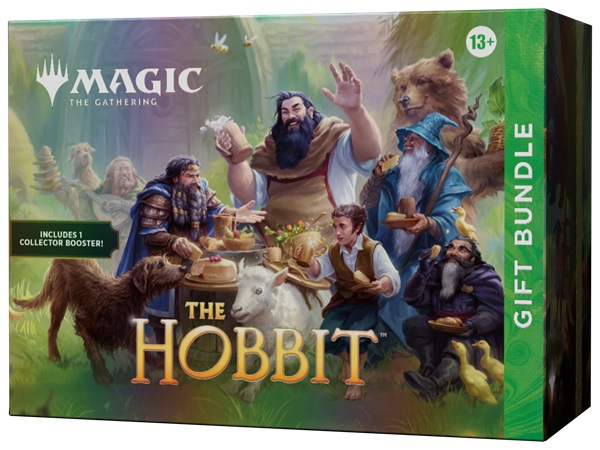 Magic: The Gathering The Hobbit Gift Bundle  Fat Pack    Collector     Play Boosters  Terning  Promokort  30 Lande  15 Foil
