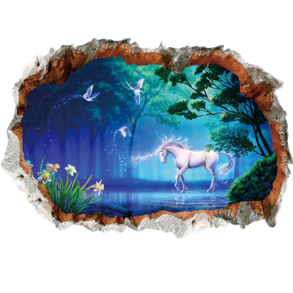 Magisk Enhjørning Wallsticker til Børneværelset - Fantastisk!