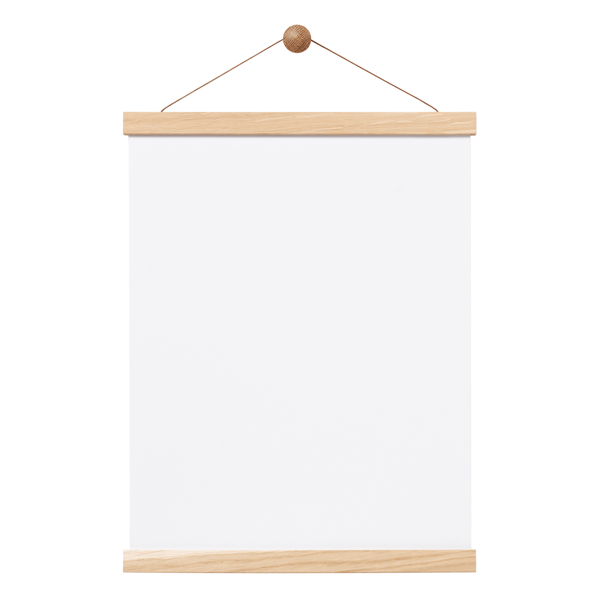 Magnetisk Rammeskinne i Egetræ til Plakater - 31 cm