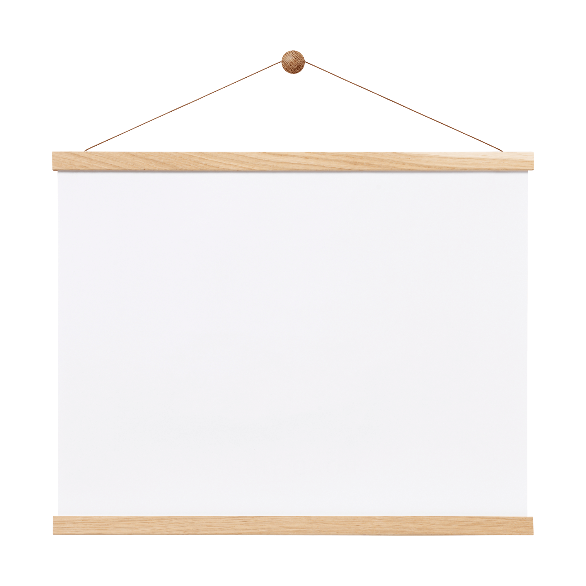 Elegant Egetræ Magnet Rammeskinne til Plakater – 51 cm