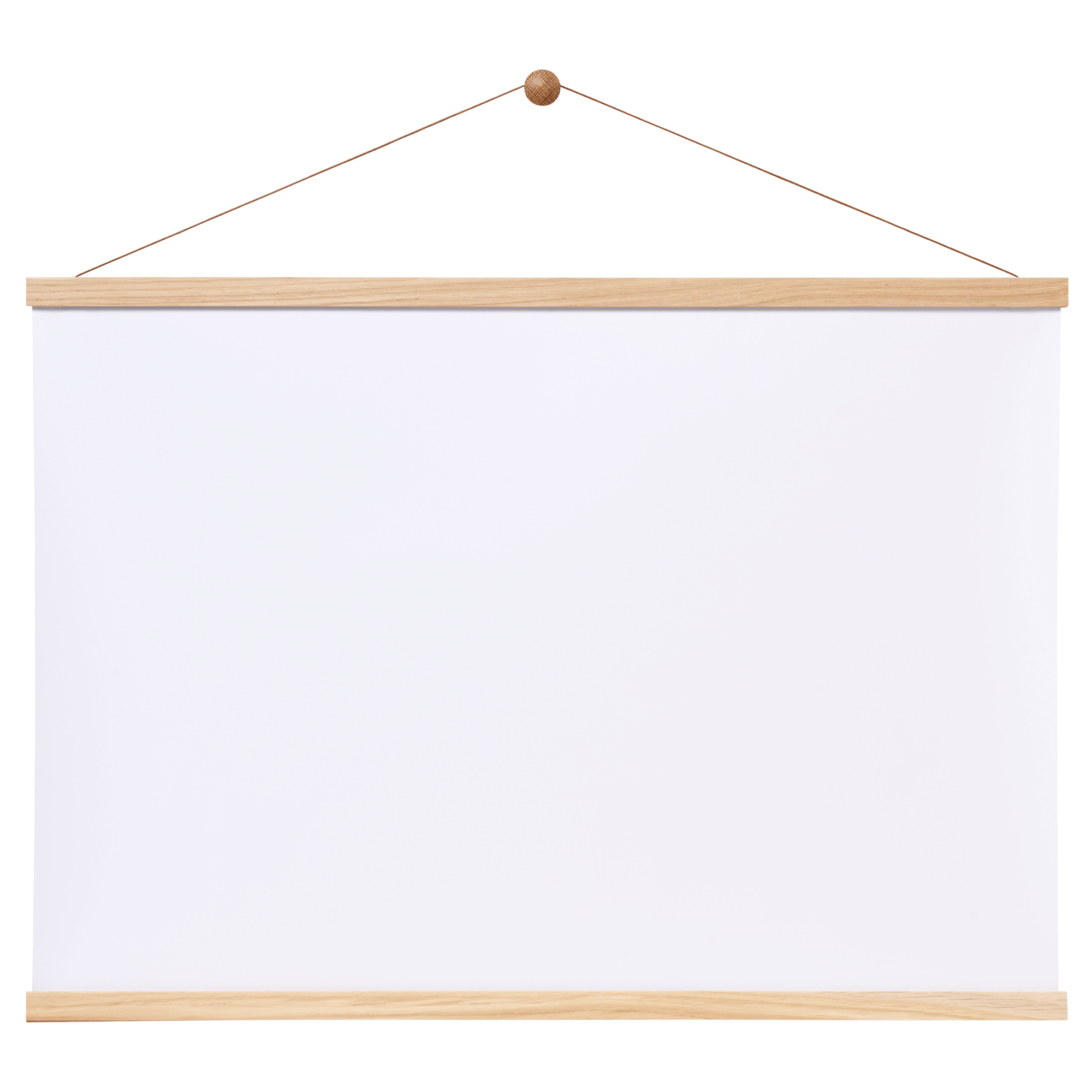 Elegant Magnetisk Rammeskinne i Egetræ til Plakater - 71 cm