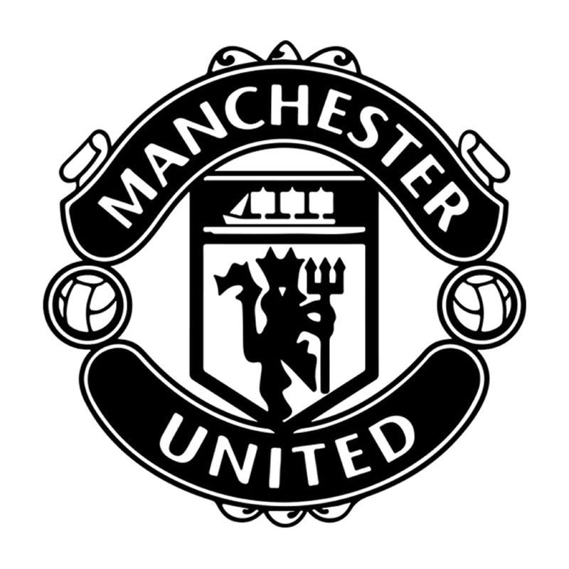Stort Manchester United Vægklistermærke til Fodboldfans
