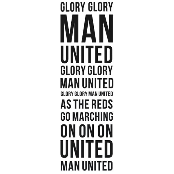 Manchester United Vægklistermærke – Glory Glory Man United