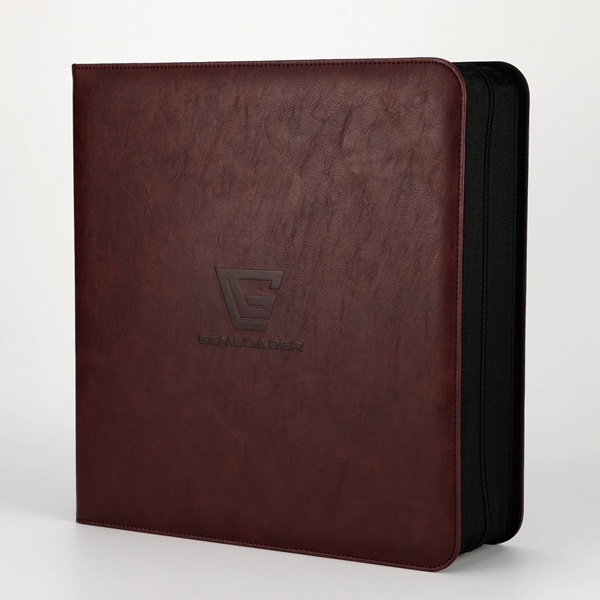 Mappe Gemloader Premium  -pocket Graded Card Ring Binder  Ringbind : Rich Auburn  Holder 28 Kort   Slabs