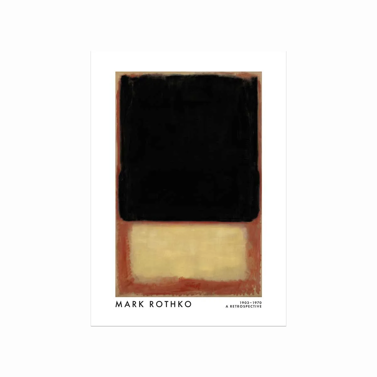 Mark Rothko Plakat – Mørk Beige og Orange Kunsttryk