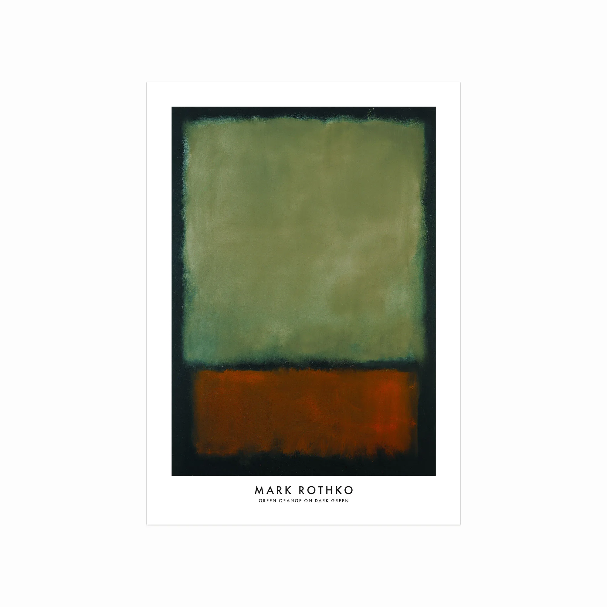 Mark Rothko Plakat – Grøn, Orange & Mørkegrøn Kunstværk