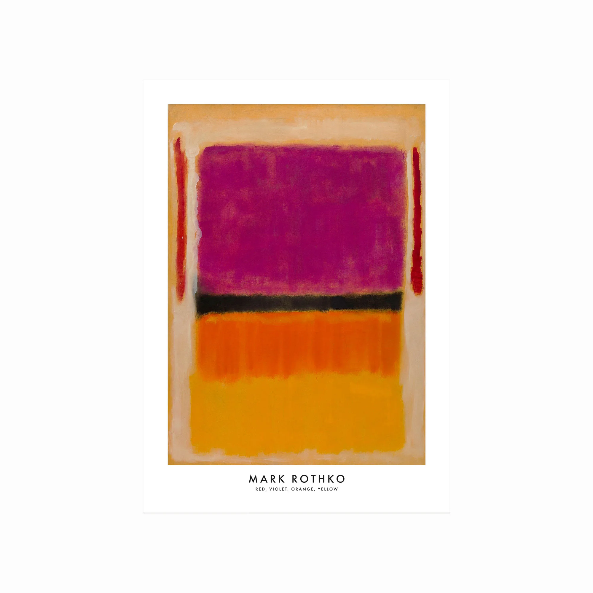 Mark Rothko Plakat – Abstrakt Kunst i Rød og Gul Nuancer