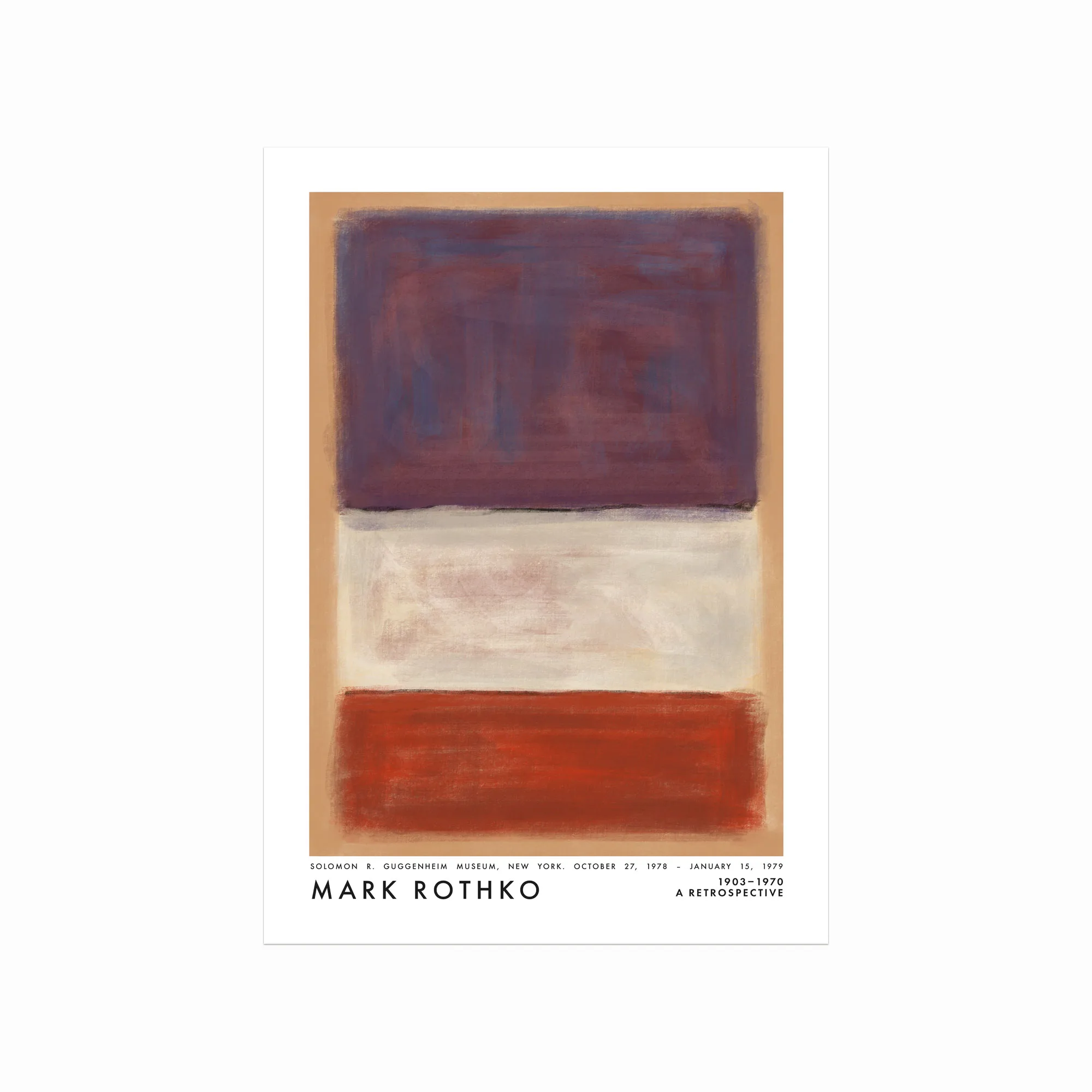 Mark Rothko Plakat – Abstrakt Kunst i Violet og Rød