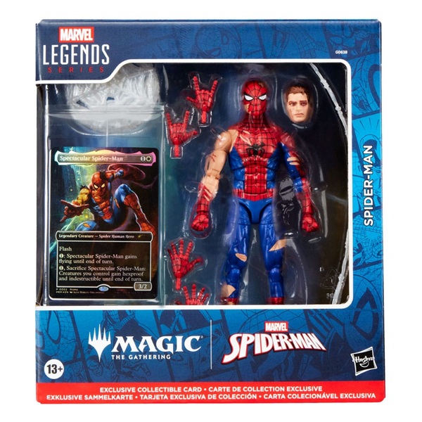 Marvel Legends Magic: The Gathering: Spider-man Battle-damaged Spider-man Plus Exclusive Foil Card Action Figure 15