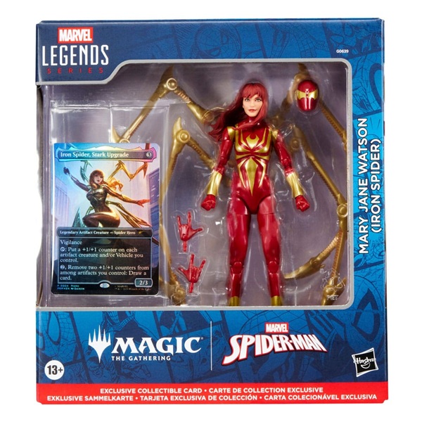 Marvel Legends Magic: The Gathering: Spider-man Mary Jane Watson  Iron Spider   Plus Exclusive Foil Card  Action Figure 15