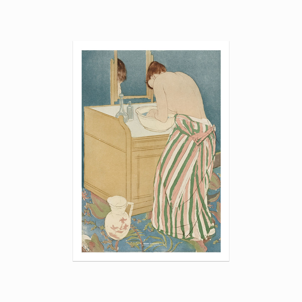 Mary Cassatt Plakat – Badende Kvinde til Dit Badeværelse