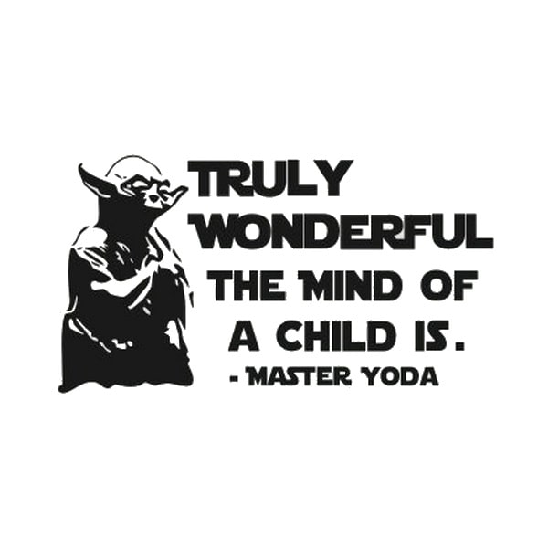 Star Wars Yoda Citat Vægklistermærke – Unik Dekoration