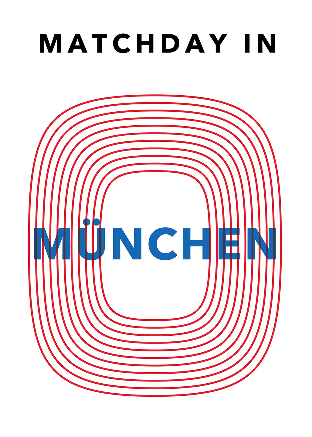 Fodboldplakat: Matchdag i München til sportsentusiaster