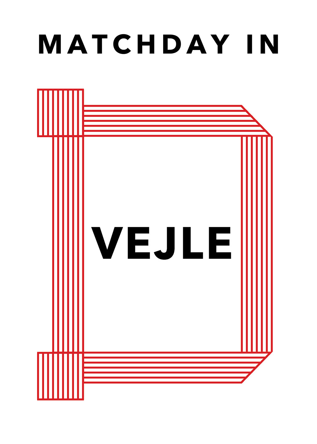 Vejle Matchday Plakat – Sportstema Kunstværk til Fans