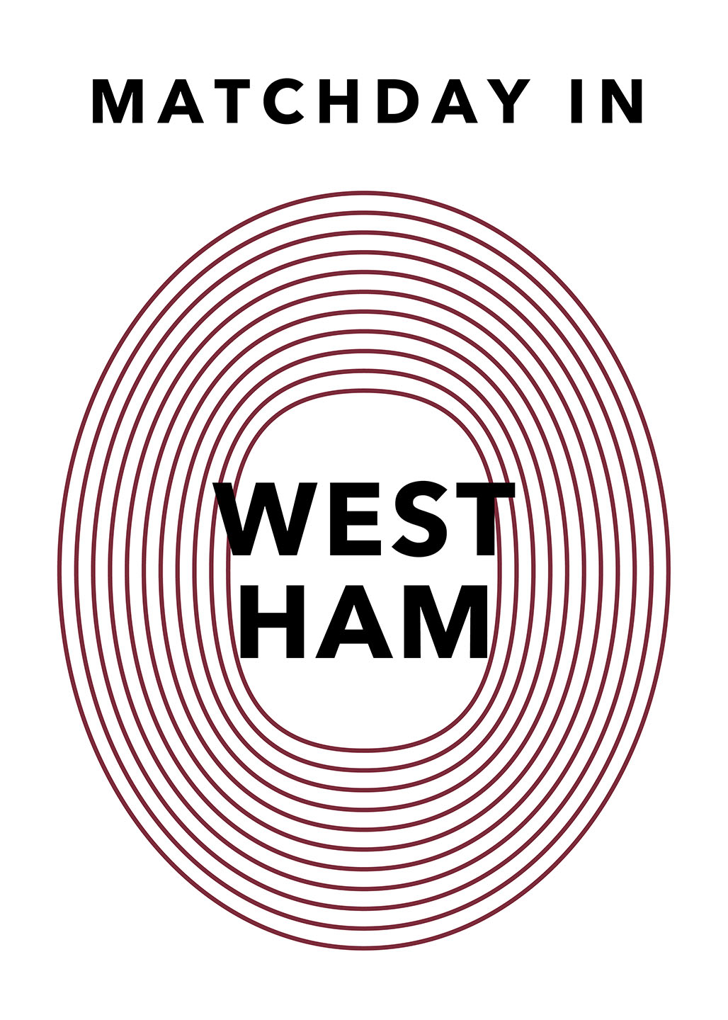 Matchday West Ham – Fodboldplakat til Fans og Enthusiaster