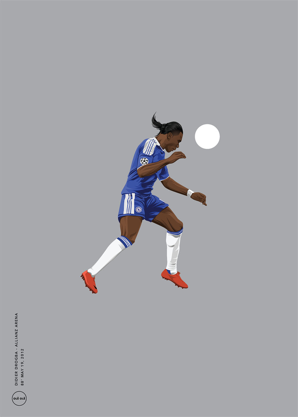 Didier Drogba Fodbold Plakat – Kunsttryk til Dit Hjem