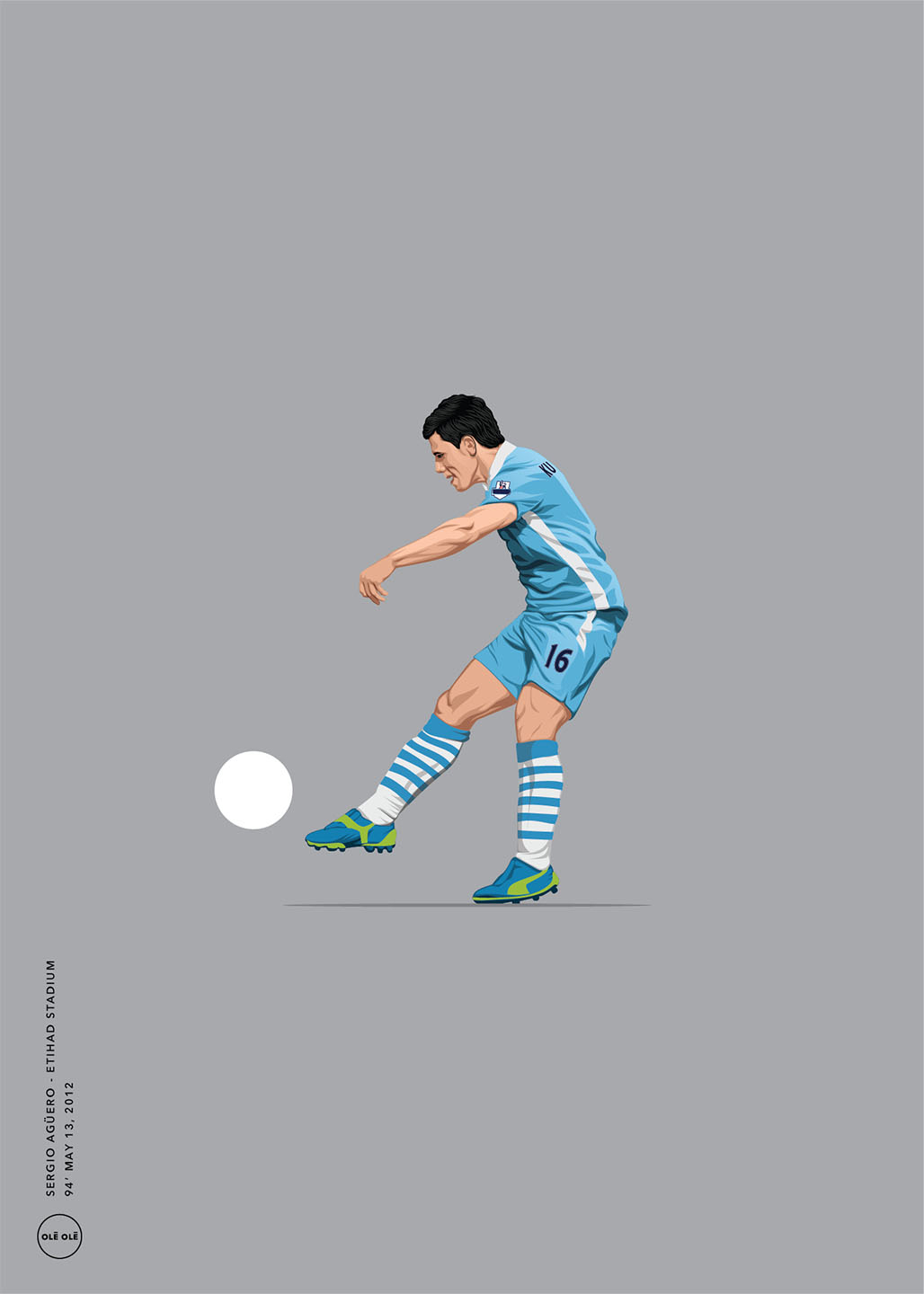 Sergio Aguero Plakat – Unik Kunst til Fodboldfans!