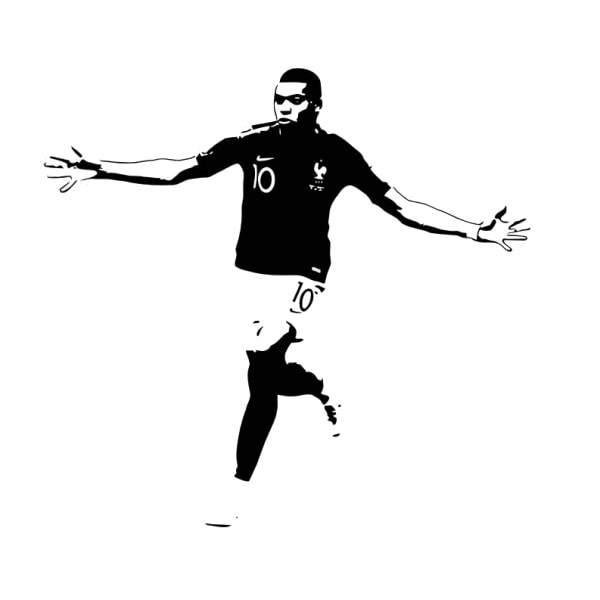 Mbappé Fodbold Wallsticker – Perfekt til fodboldfans!
