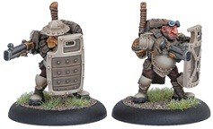 Mercenary: Hammerfall High Shield Gun Corps Rhulic Unit    Leader     Grunts  Pip-41023