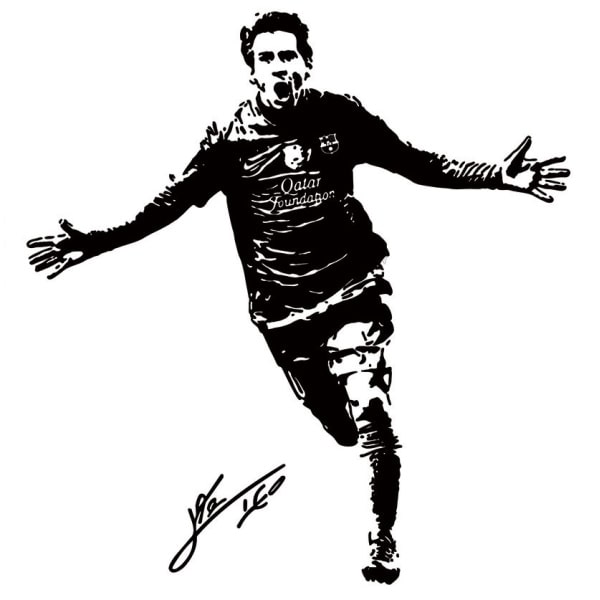 Messi Fodbold Wallstickers – Sporty Vægsdekoration