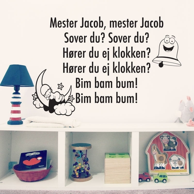 Mester Jacob Første Vers Wallsticker