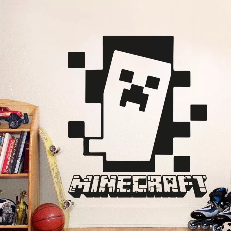 Minecraft Creeper Vægklistermærke – Perfekt til Fans!