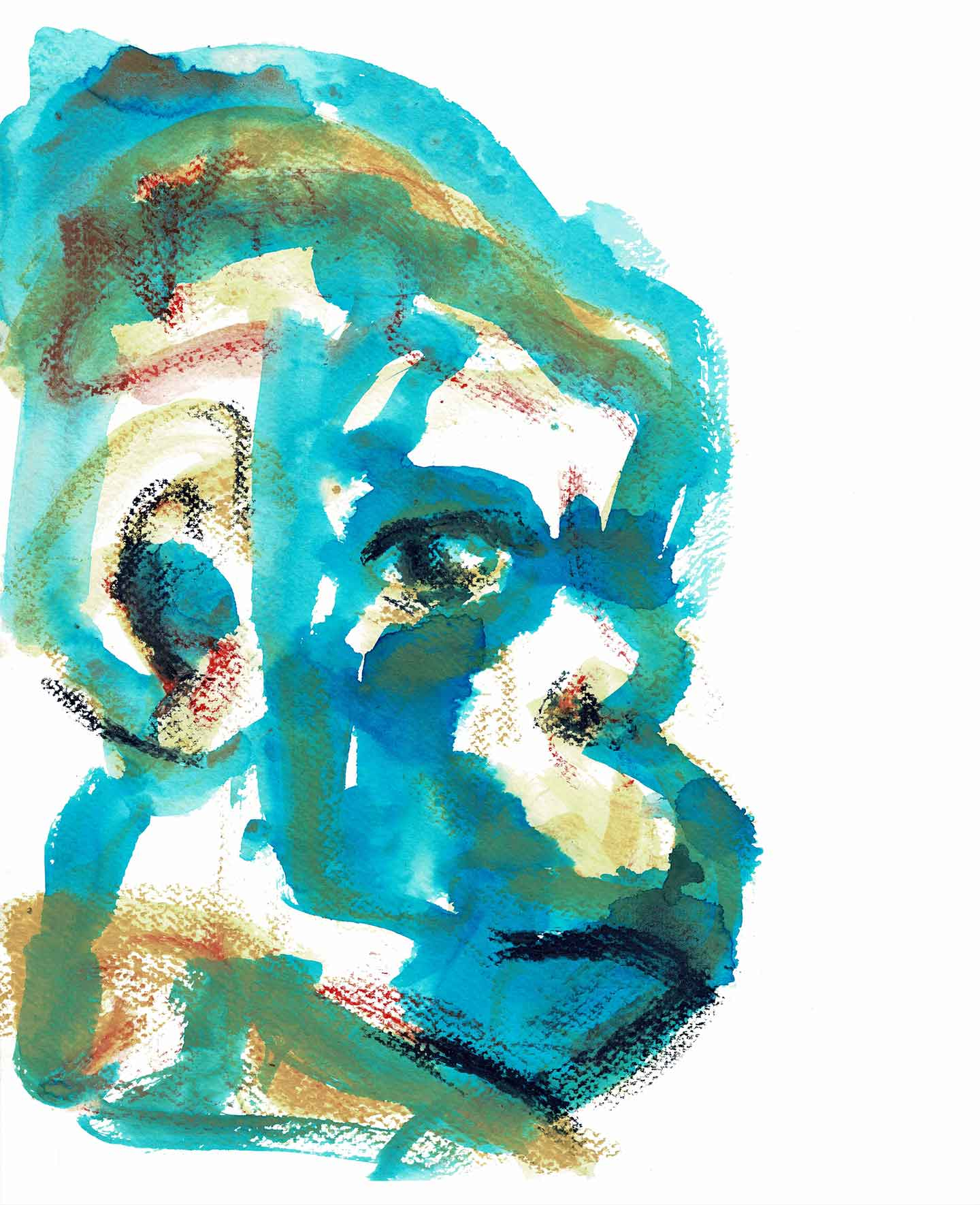 Akvarelprint af Monkey – Unik Kunst til Dit Hjem