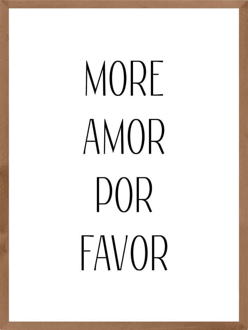 More Amor Por Favor Plakat - Kærlighedserklæring til Hjemmet