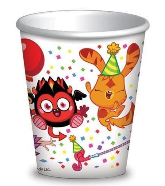 Moshi Monster: 8 Festlige Plastikkopper 260ml