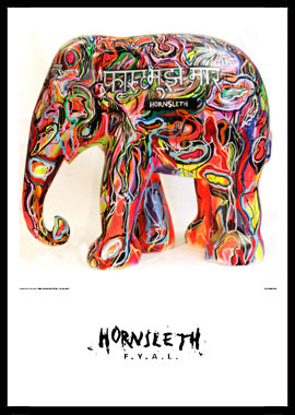 Mujhe Jaldi Mara Hornsleth Kunsttryk 50x70 cm – Unik Vægkunst!
